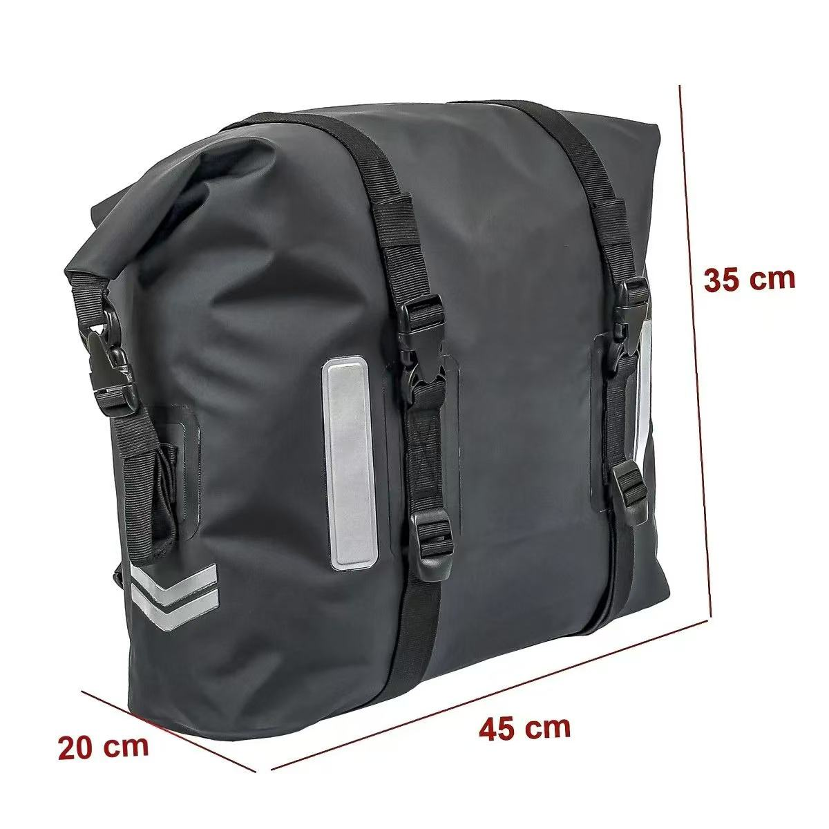  2x30L Roll Closure Side Bags Motorcycle Waterproof Saddlebags